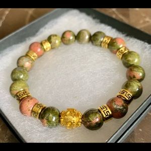 COPY - Women’s Handmade Natural Unakite Bracelet